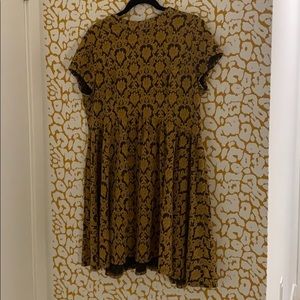 Mustard baby doll dress